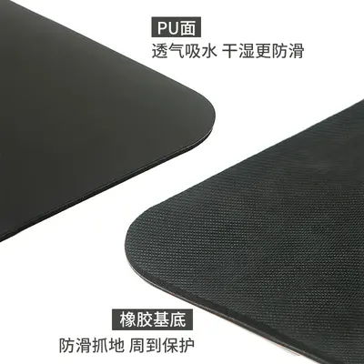 PU Rubber Yoga Mat 5mm Thick Wide Yoga Studio Logo - 4