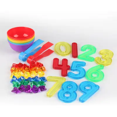Farbsortier- und Zuordnungsspiel mit mathematischem Lehrmittel-Set