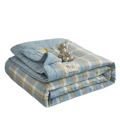 Babysichere Xinjiang-Baumwollsommersteppdecke, waschbar, leicht, atmungsaktiv, Klimaanlage-Sommerdecke, Geschenkdecke A