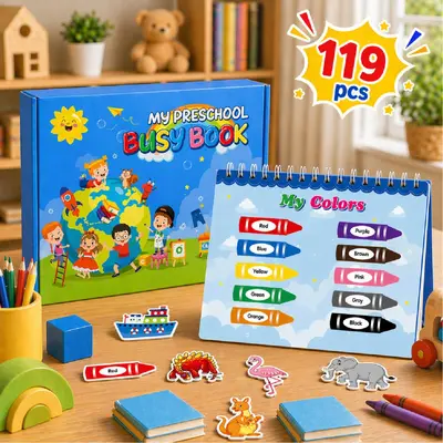 Sessiz Kitap Çocuk Meşgul Kitabı Yapıştırma Kitabı - 2