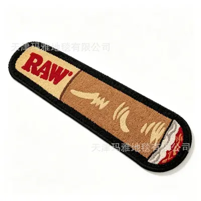 Anti-Slip Faux Cashmere Shaped Entrance Floor Mat
