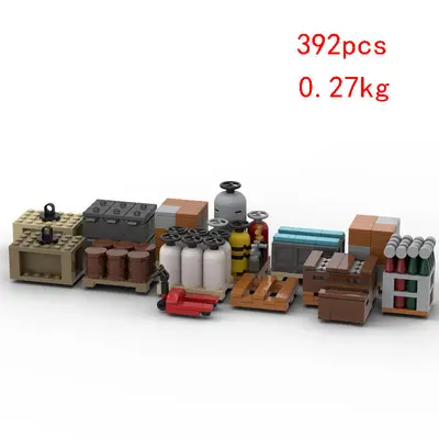 Small Particle MOC Building Blocks for Kids, Warehouse Model, Gift
