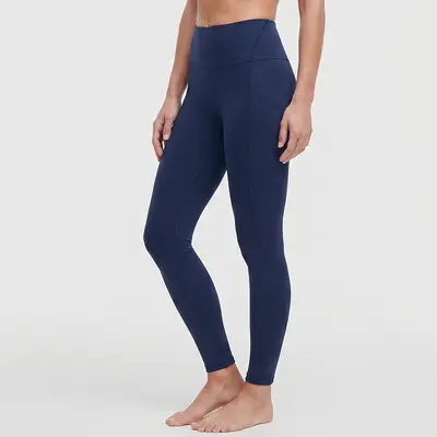 Damen-Yoga-Capri-Hose, hohe Taille, mit Taschen, 24 Zoll - 7