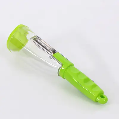 存储式削皮刀家用防飞溅果蔬去皮器带筒收纳式刮皮多功能刨皮神器 - 7