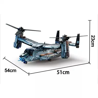 Osprey Großes Transportflugzeug-Hubschrauber Bausteine Spielzeug - 5