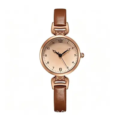 Rose gold taşlı kadın kol saati kuvars dijital kadran