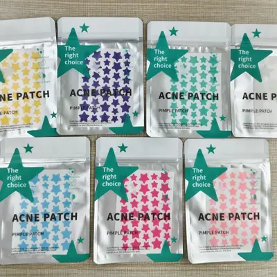 Star-Shaped Hydrocolloid Acne Concealer Patch, Colorful, with Essential Oil