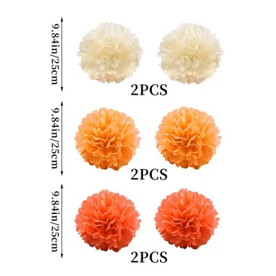 Thanksgiving Party Decoration Set with Triangle Banner and Paper Flower Balls