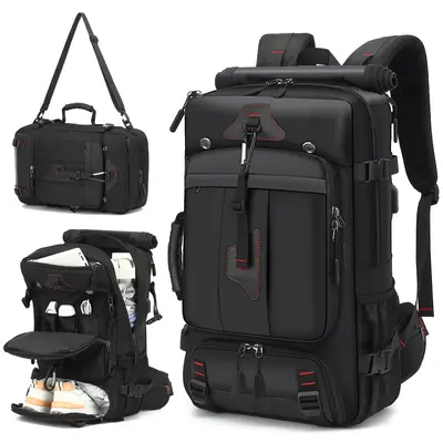 New super large capacity backpack men outdoor expandable travel cabin size backpack travel large 80 liter luggage bag