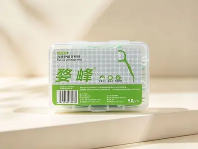 便携装牙线棒50只一盒标准随身盒独立包装超细家庭装一次性牙线棒 - 8