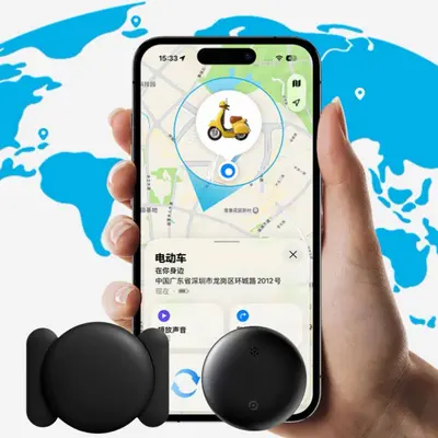 FindMy Global Positioning Tracker Waterproof Electric Vehicle Car Motorcycle Magnetic Key Chain Tracker for Children and Pets