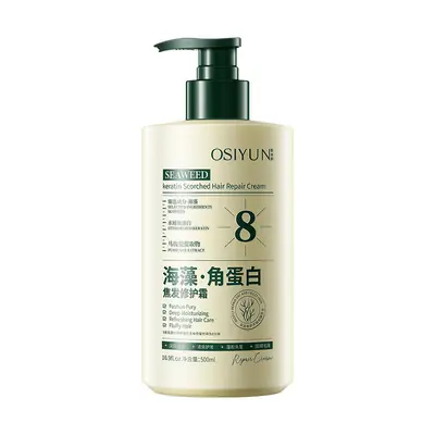 Ouxiyun Deniz Yosunu Keratin Yanmış Saç Onarım Kremi, Kabarıklığı Azaltan Yumuşatıcı Saç Maskesi, Kalıcı Kokulu Saç Kremi Toptan