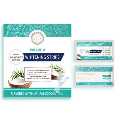 Coconut Flavor Teeth Whitening Strips, Gentle Formula - 5