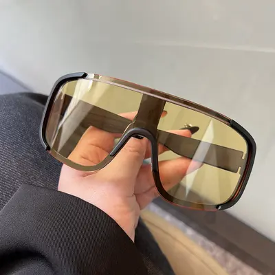 Night Cycling Glasses, Large Frame, Windproof, Clear Lens - 11
