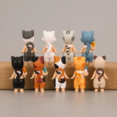 Sevimli Kedi Melek Bebek Figürü, 9 Model Anime Biblo