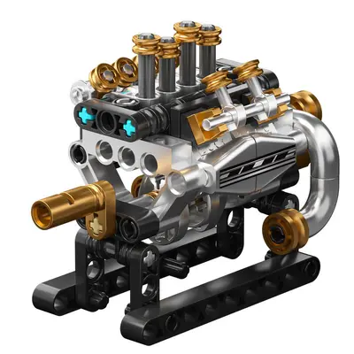 High-Quality Car Engine Mechanical Model Building Block Set for Boys