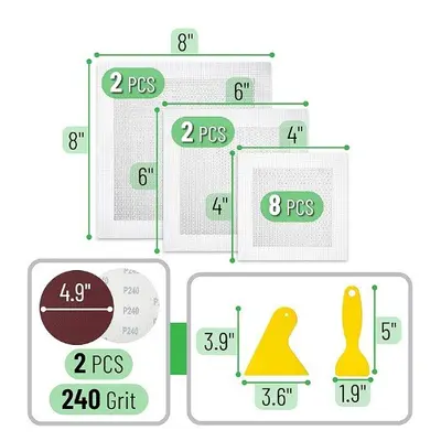 Metal Wall Patch Sticker Set, Freely Combinable Wall Patch Panels