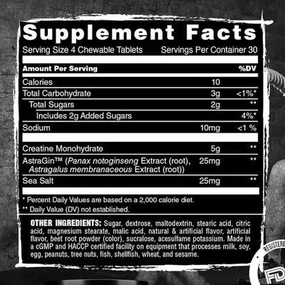 Creatine Chewable Tablets, Sports Supplement, Private Label - 4