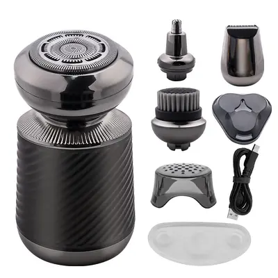 4-in-1 Men's Mini Shaver Set, Washable, with Nose Hair Trimmer - 7