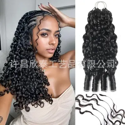 Feather Crochet Hair Extensions, Burmese Curly, zum Häkeln