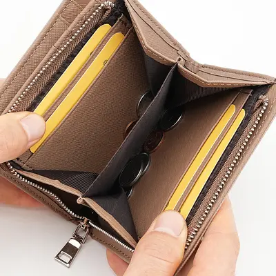 Vertical Genuine Leather Men's Wallet, Multi-Card Slots - 4