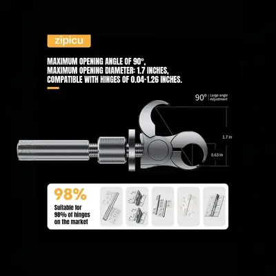 Door Hinge Adjustment Tool, Stainless Steel, for Indoor and Outdoor Doors