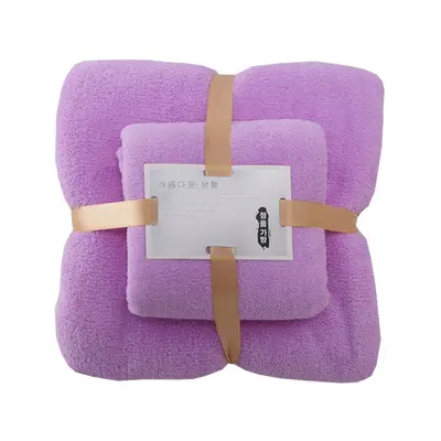 Verdicktes Bade-Handtuch-Set Korallenfleece Mutter-Kind