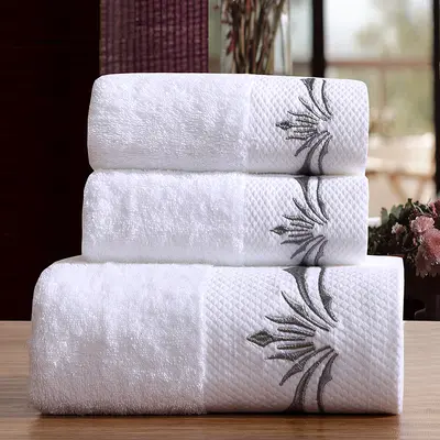 Hotel towel pure cotton extra absorbent white bath towel - 8