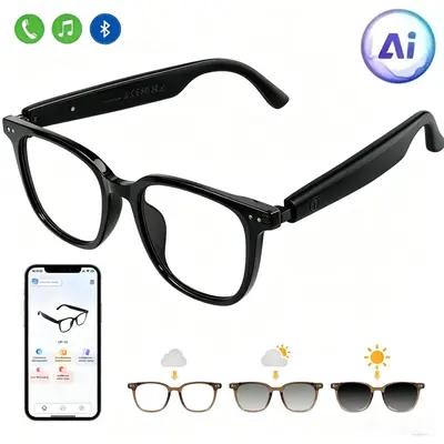 ai智能眼镜GS07黑科技 跨境热销品听歌通话 智能变光镜片工厂直供 - 2