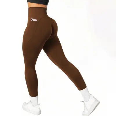 High-Waist Women's Yoga Pants with Side Pockets, Plus Size Stretch - 12