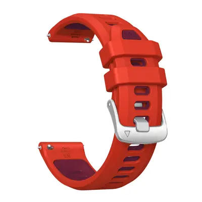 Garmin Forerunner 265S, Venu 2S/3S için 18mm silikon kordon, üçgen gümüş toka - 11