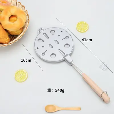 Household Oval Waffle Pan, Egg Waffle Baking Pan for Gas Stoves - 10