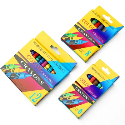 Çocuk boyama mum boya seti 6 renk 8 renk 12 renk 24 renk yaratıcı DIY grafiti yağlı pastel boyama boya kalemi