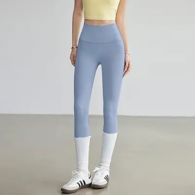 Pilates-Yogahose, hohe Taille, Po-Lifting, Haifischhose