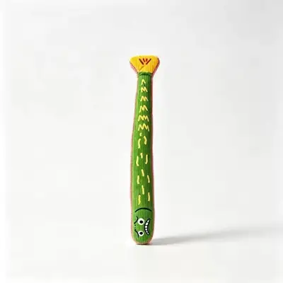 Cat Toy Set with Fabric Fish Teaser, Cotton Rope Ball and Plush Caterpillar - 8