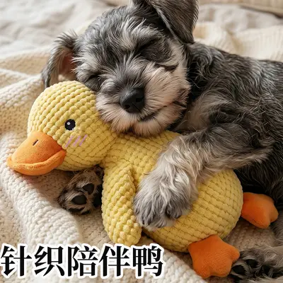 Yellow Duck Dog Chew Toy, Durable Plush Toy for Pets