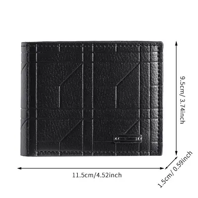 Men's Short Wallet, Plaid Soft Leather with Multiple Card Slots - 6