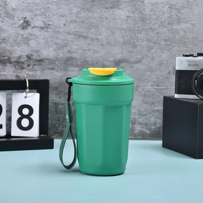Hochwertige 316er Edelstahl-Thermoskanne, achteckige Kaffeetasse, tragbar mit Seil, Werbeartikel für den Außenbereich, kundenspezifisches Trinkglas - 10