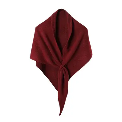 Strickumhang aus Woll-Mischgewebe, Kreuz-Dreieck, einfarbig, Herbst-Winter