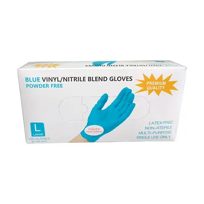 Disposable Black Nitrile Gloves, Modified PVC, Wear-Resistant - 9