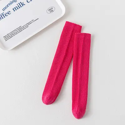 Çocuk A sınıfı pamuklu çorap, çift iğne, şeker renkli, orta boy - 10