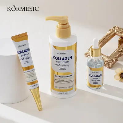 KORMESIC kolajen üç parçalı cilt bakım ürünü serisi vücut losyonu sınır ötesi ihracat üreticisi