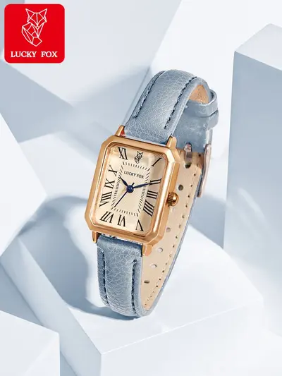 LUCKYFOX retro small dial women's watch new sports small rectangular watch simple daily quartz watch - 11