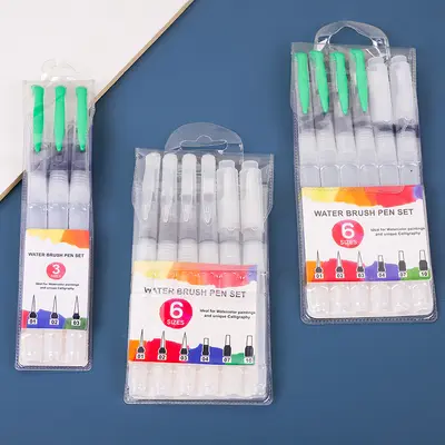 6er Nylon-Haarpinsel-Set weiche Spitze Kalligraphie - 5