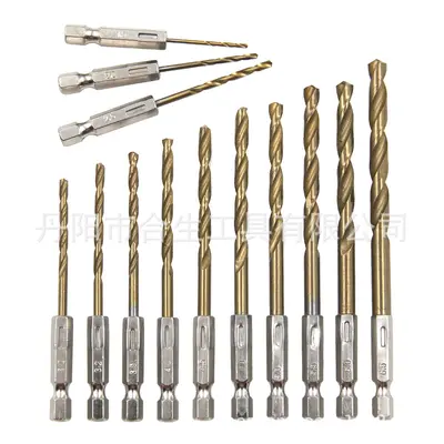 13-piece titanium-coated drill bits with hexagonal shanks 1.5-6.5mm electric drill screwdriver drill bit set - 9
