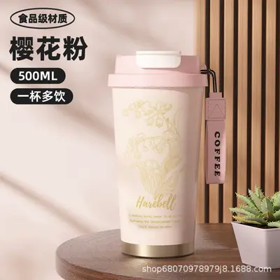 爆款 简约双饮保温杯316不锈钢高颜值情侣学生水杯花茶杯子 - 10