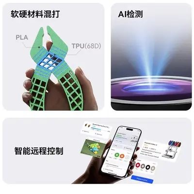 Zongwei Lifang KX Çok Renkli 3D Yazıcı Kobra X Doğuştan Dört Renkli FDM Yüksek Hızlı Masaüstü Sınıfı