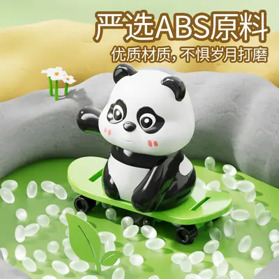 Dönen Panda Atlama İpi, Çin Tarzı Yaylı Panda Figürü, Erken Eğitim Oyuncağı - 4