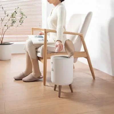 Luxury Home Trash Bin with Printed Lid for Living Room