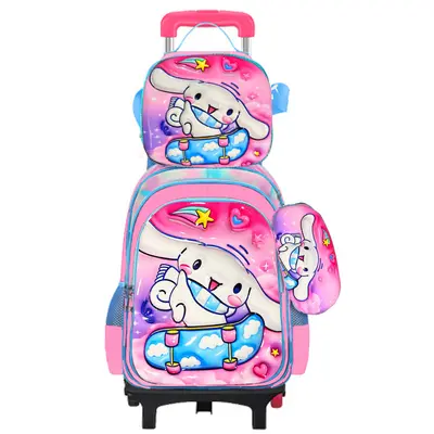 Trolley Schoolbag for Ages 6-12, 3D Hard Shell, 3-Piece Set - 10